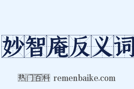妙智庵反义词是什么意思的图片